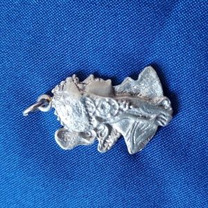 Mucha style Art Nouveau pendant